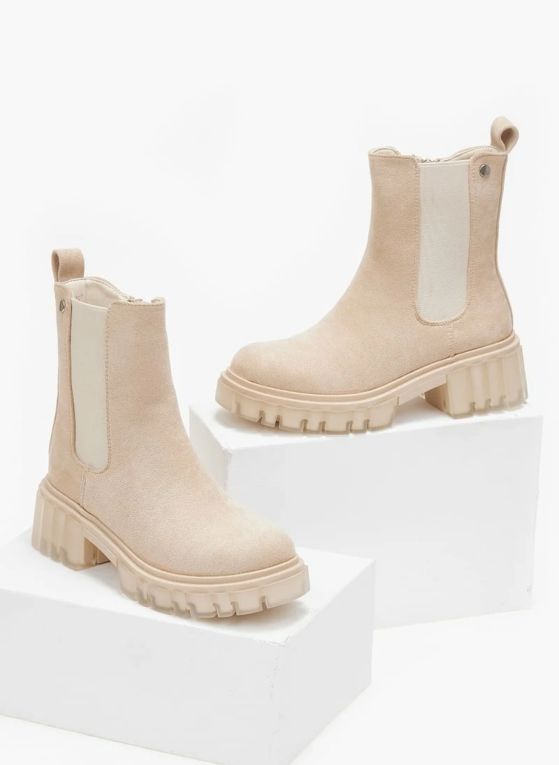 Συμφωνίες 🛒 The Fashion Project Μποτάκια Chelsea με Chunky σόλα - Μπεζ 🔔 6 Συμφωνίες 🛒 The Fashion Project Μποτάκια Chelsea με Chunky σόλα - Μπεζ 🔔 - Image 4