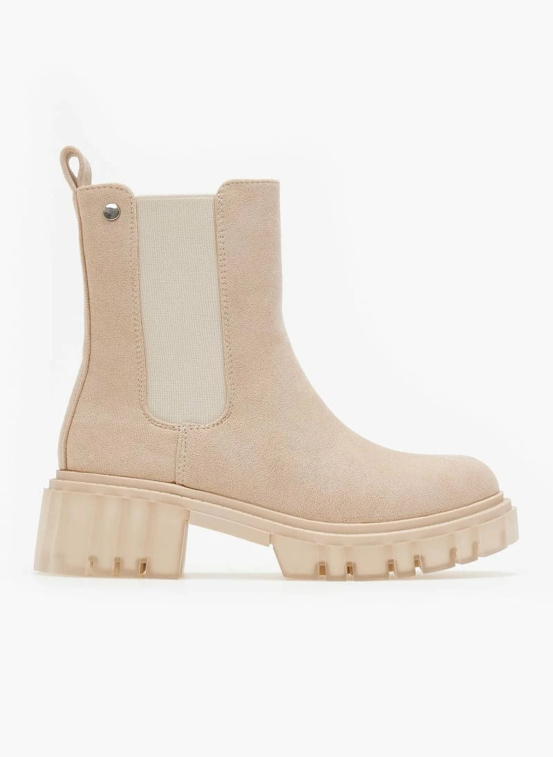 Συμφωνίες 🛒 The Fashion Project Μποτάκια Chelsea με Chunky σόλα - Μπεζ 🔔 4 Συμφωνίες 🛒 The Fashion Project Μποτάκια Chelsea με Chunky σόλα - Μπεζ 🔔 - Image 2