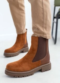 Προϋπολογισμός ⭐ The Fashion Project Μποτάκια Chelsea με εξωτερική ραφή - Ταμπά 😍