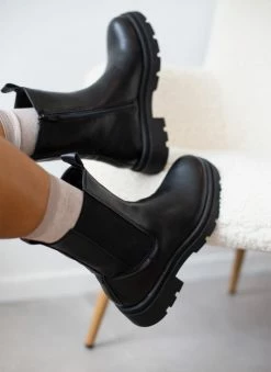 Καλύτερη πώληση 🎉 The Fashion Project Μποτάκια Chelsea με λάστιχο - Μαύρο ❤️ -Μποτάκια Κατάστημα mpotakia chelsea me lastixo 105513 dc5s