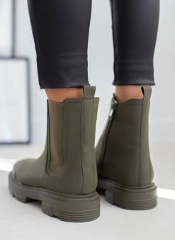 Νέος 🔔 The Fashion Project Μποτάκια Chelsea με λάστιχο - Λαδί 🎁 -Μποτάκια Κατάστημα mpotakia chelsea me lastixo 106106 694f