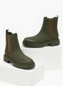 Νέος 🔔 The Fashion Project Μποτάκια Chelsea με λάστιχο - Λαδί 🎁 -Μποτάκια Κατάστημα mpotakia chelsea me lastixo 106106 vs08