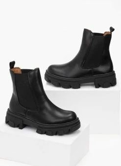 Εξοδος 💯 The Fashion Project Μποτάκια Chelsea με λάστιχο - Μαύρο 🎁 -Μποτάκια Κατάστημα mpotakia chelsea me lastixo 98952 slk9