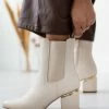 Καλύτερη πώληση ⭐ The Fashion Project Μποτάκια Chelsea με μεταλλική λεπτομέρεια - Μπέζ 🔥 -Μποτάκια Κατάστημα mpotakia chelsea me metalliki leptomereia 106287 hchp