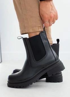 Best Pirce 🔥 The Fashion Project Μποτάκια Chelsea με τρακτερωτή σόλα - Μαύρο 🤩 -Μποτάκια Κατάστημα mpotakia chelsea me trakterwti sola 108750 3ohv