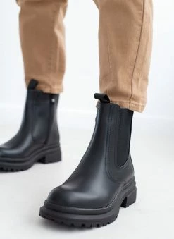 Best Pirce 🔥 The Fashion Project Μποτάκια Chelsea με τρακτερωτή σόλα - Μαύρο 🤩