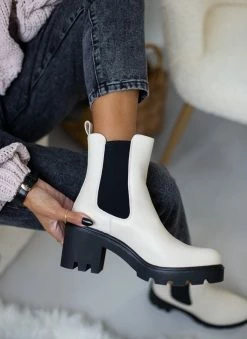 Ολοκαίνουργιο ⭐ The Fashion Project Μποτάκια Chelsea με λάστιχο - Μπεζ ⌛ -Μποτάκια Κατάστημα mpotakia chelsea me xontro takouni 105642 h9ik