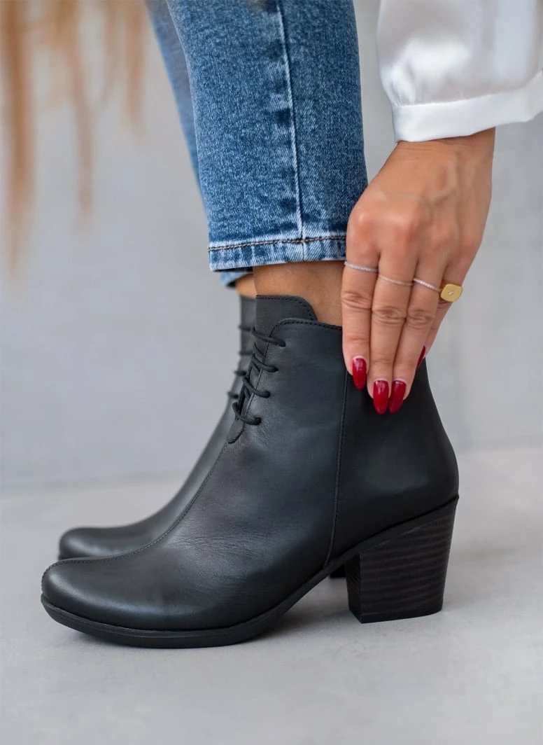 Το φθηνότερο ⭐ The Fashion Project Μποτάκια δερμάτινα αστραγάλου με κορδόνια - Μαύρο 🛒 6 Το φθηνότερο ⭐ The Fashion Project Μποτάκια δερμάτινα αστραγάλου με κορδόνια - Μαύρο 🛒 - Image 4