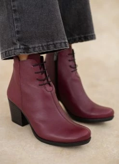 Καλύτερες κριτικές για 👍 The Fashion Project Μποτάκια δερμάτινα αστραγάλου με κορδόνια - Μπορντό 🤩 -Μποτάκια Κατάστημα mpotakia dermatina astragalou me kordonia 108275 z0c4