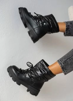 Κουπόνι 💯 The Fashion Project Μποτάκια φουσκωτά με Chunky σόλα - Μαύρο ⌛ -Μποτάκια Κατάστημα mpotakia fouskwta me chunky sola 107207 w5v7