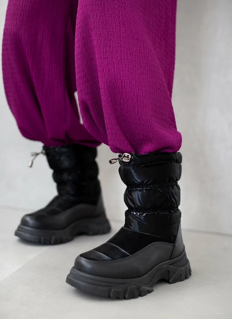 Καλύτερη πώληση 🎉 The Fashion Project Μποτάκια φουσκωτά με γούνα - Μαύρο 🔔 4 Καλύτερη πώληση 🎉 The Fashion Project Μποτάκια φουσκωτά με γούνα - Μαύρο 🔔 - Image 2