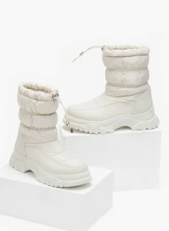 Best Pirce 🔥 The Fashion Project Μποτάκια φουσκωτά με γούνα - Μπεζ 🧨 -Μποτάκια Κατάστημα mpotakia fouskwta me gouna 109394 4uvj