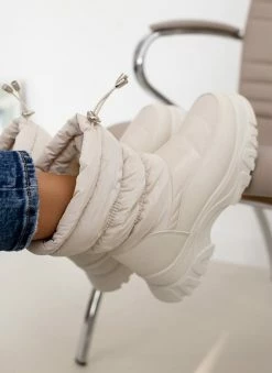 Best Pirce 🔥 The Fashion Project Μποτάκια φουσκωτά με γούνα - Μπεζ 🧨 -Μποτάκια Κατάστημα mpotakia fouskwta me gouna 109394 p2gj