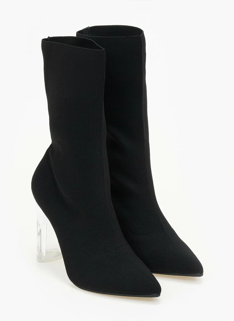 Κουπόνι 🎁 The Fashion Project Μποτάκια κάλτσα με διάφανο τακούνι - Μαύρο ✔️ 7 Κουπόνι 🎁 The Fashion Project Μποτάκια κάλτσα με διάφανο τακούνι - Μαύρο ✔️ - Image 5