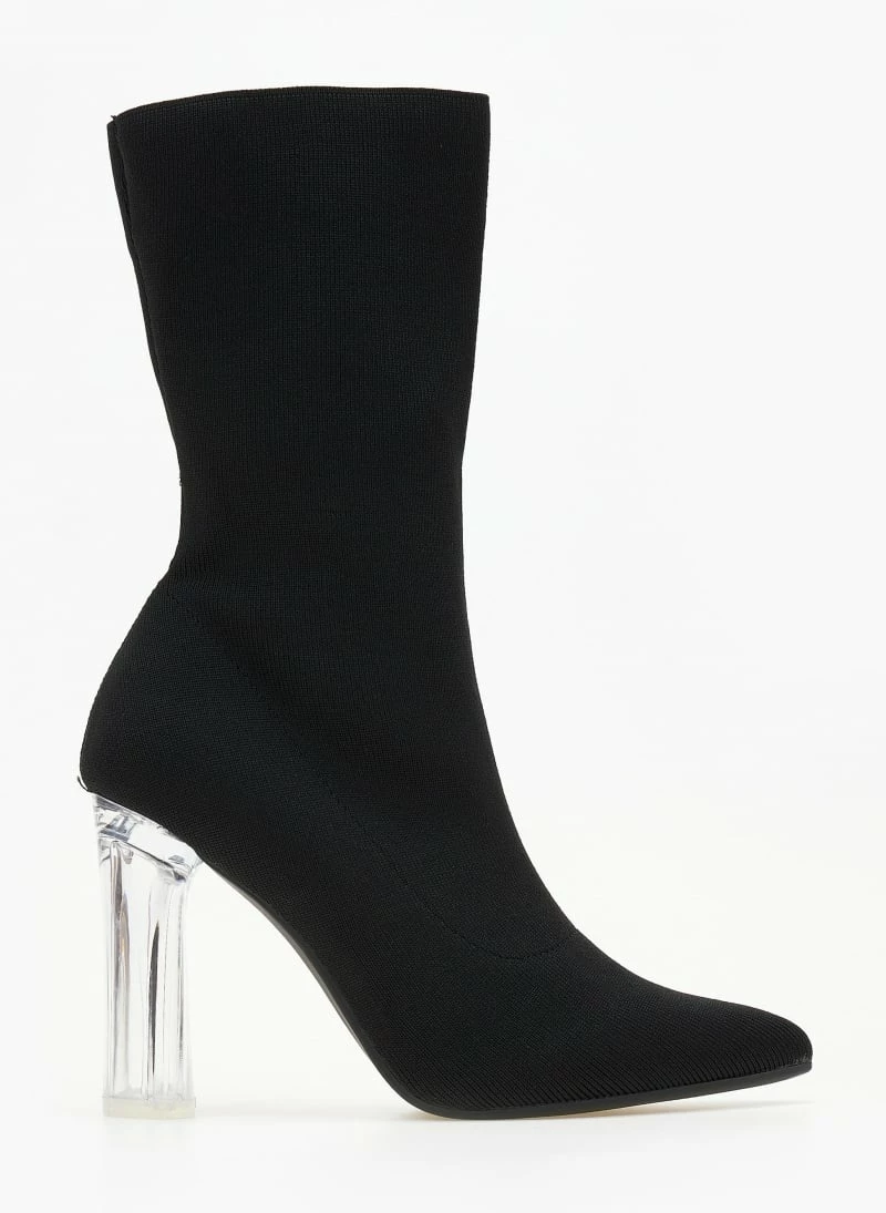 Κουπόνι 🎁 The Fashion Project Μποτάκια κάλτσα με διάφανο τακούνι - Μαύρο ✔️ 4 Κουπόνι 🎁 The Fashion Project Μποτάκια κάλτσα με διάφανο τακούνι - Μαύρο ✔️ - Image 2