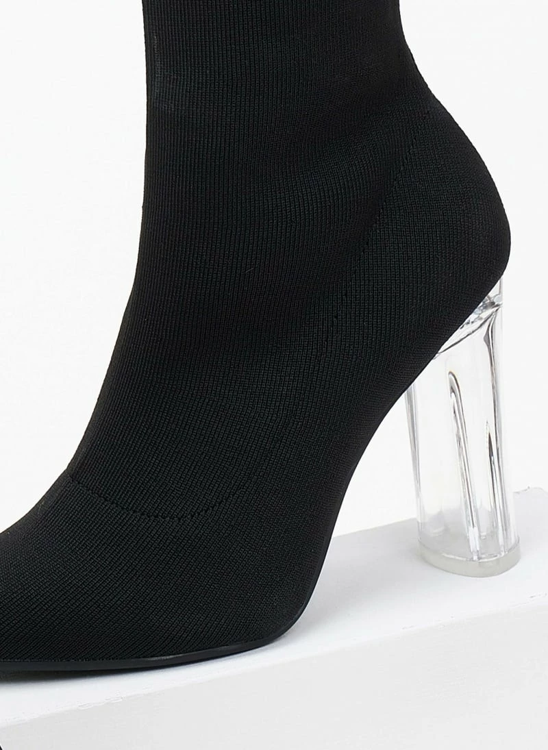 Κουπόνι 🎁 The Fashion Project Μποτάκια κάλτσα με διάφανο τακούνι - Μαύρο ✔️ 8 Κουπόνι 🎁 The Fashion Project Μποτάκια κάλτσα με διάφανο τακούνι - Μαύρο ✔️ - Image 6
