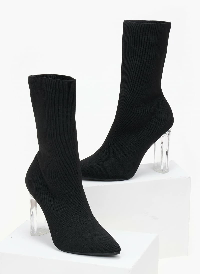 Κουπόνι 🎁 The Fashion Project Μποτάκια κάλτσα με διάφανο τακούνι - Μαύρο ✔️ 5 Κουπόνι 🎁 The Fashion Project Μποτάκια κάλτσα με διάφανο τακούνι - Μαύρο ✔️ - Image 3