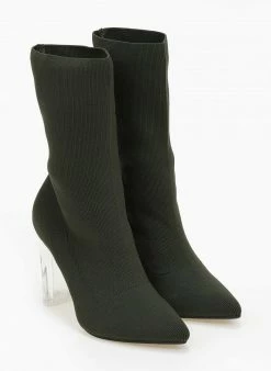 Εξοδος 🔥 The Fashion Project Μποτάκια κάλτσα με διάφανο τακούνι - Χακί 👍 13 Εξοδος 🔥 The Fashion Project Μποτάκια κάλτσα με διάφανο τακούνι - Χακί 👍 -Μποτάκια Κατάστημα mpotakia kaltsa me diafano takouni 106138 m131