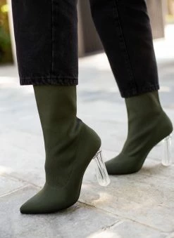 Εξοδος 🔥 The Fashion Project Μποτάκια κάλτσα με διάφανο τακούνι - Χακί 👍 12 Εξοδος 🔥 The Fashion Project Μποτάκια κάλτσα με διάφανο τακούνι - Χακί 👍 -Μποτάκια Κατάστημα mpotakia kaltsa me diafano takouni 106138 uou4