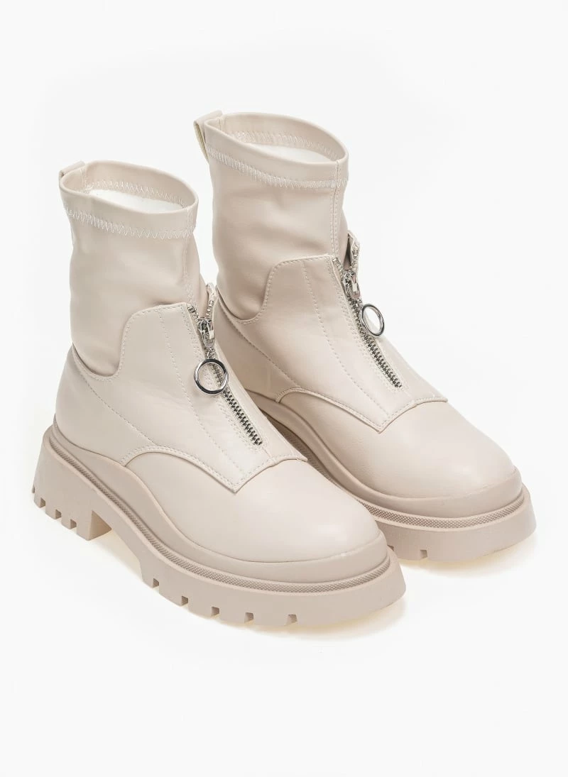 Κουπόνι ✔️ The Fashion Project Μποτάκια κάλτσα με φερμουάρ - Μπεζ ❤️ 5 Κουπόνι ✔️ The Fashion Project Μποτάκια κάλτσα με φερμουάρ - Μπεζ ❤️ - Image 3