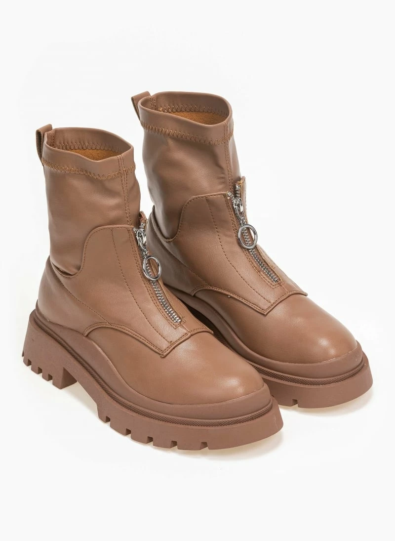 Εκπτωση 👍 The Fashion Project Μποτάκια κάλτσα με φερμουάρ - Κάμελ ⌛ 4 Εκπτωση 👍 The Fashion Project Μποτάκια κάλτσα με φερμουάρ - Κάμελ ⌛ - Image 2