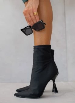 Νέος 🎉 The Fashion Project Μποτάκια κάλτσα με λεπτό τακούνι - Μαύρο 💯 -Μποτάκια Κατάστημα mpotakia kaltsa me lepto takouni 106374 rp8d