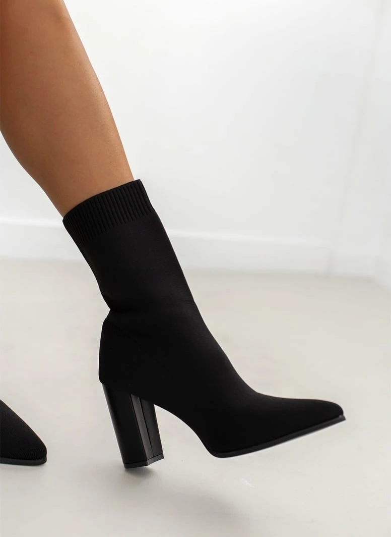 Αγορά 🧨 The Fashion Project Μποτάκια κάλτσα με ψηλό τακούνι - Μαύρο ✨ 9 Αγορά 🧨 The Fashion Project Μποτάκια κάλτσα με ψηλό τακούνι - Μαύρο ✨ - Image 7