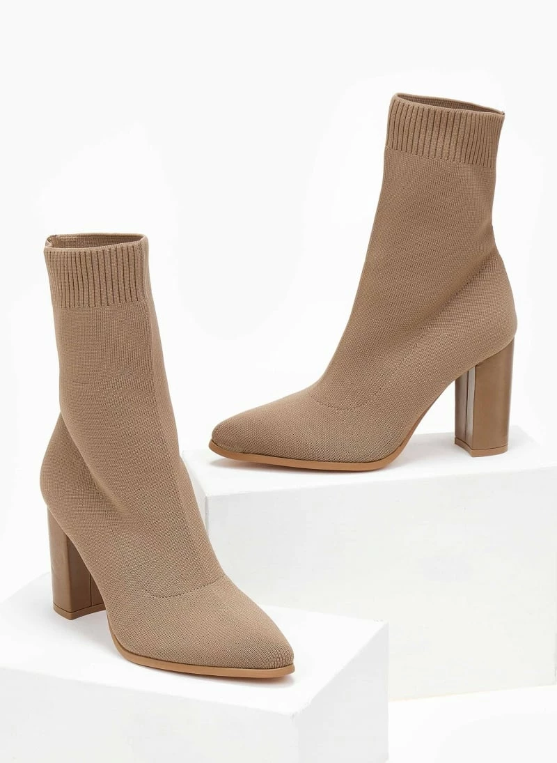 Εξοδος 👏 The Fashion Project Μποτάκια κάλτσα με ψηλό τακούνι - Πούρο 🌟 6 Εξοδος 👏 The Fashion Project Μποτάκια κάλτσα με ψηλό τακούνι - Πούρο 🌟 - Image 4