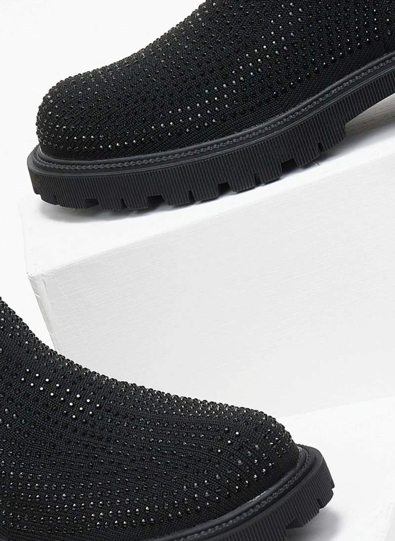 Κουπόνι 💯 The Fashion Project Μποτάκια κάλτσα με Strass - Μαύρο 🎉 8 Κουπόνι 💯 The Fashion Project Μποτάκια κάλτσα με Strass - Μαύρο 🎉 - Image 6