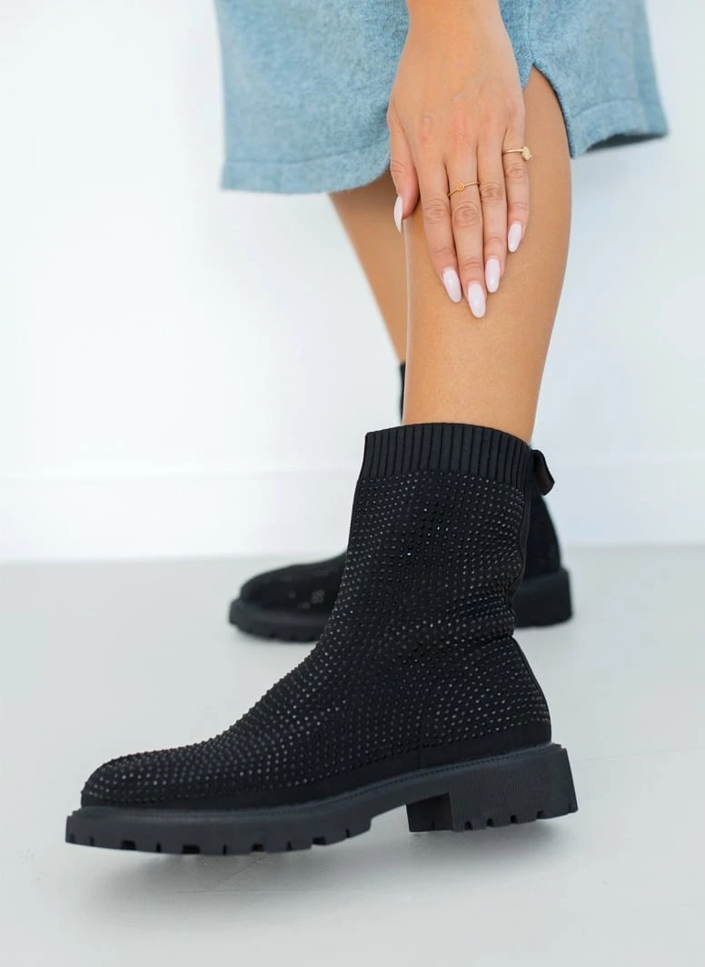 Κουπόνι 💯 The Fashion Project Μποτάκια κάλτσα με Strass - Μαύρο 🎉 5 Κουπόνι 💯 The Fashion Project Μποτάκια κάλτσα με Strass - Μαύρο 🎉 - Image 3
