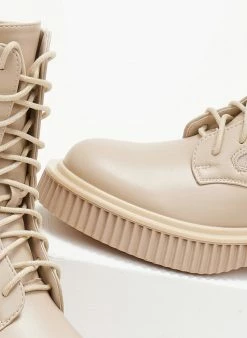 Καλύτερη πώληση 🔥 The Fashion Project Αρβυλάκια με σχέδιο κάλτσα - Μπεζ 🌟 -Μποτάκια Κατάστημα mpotakia kaltsa me sxedio sti sola 105857 kib1