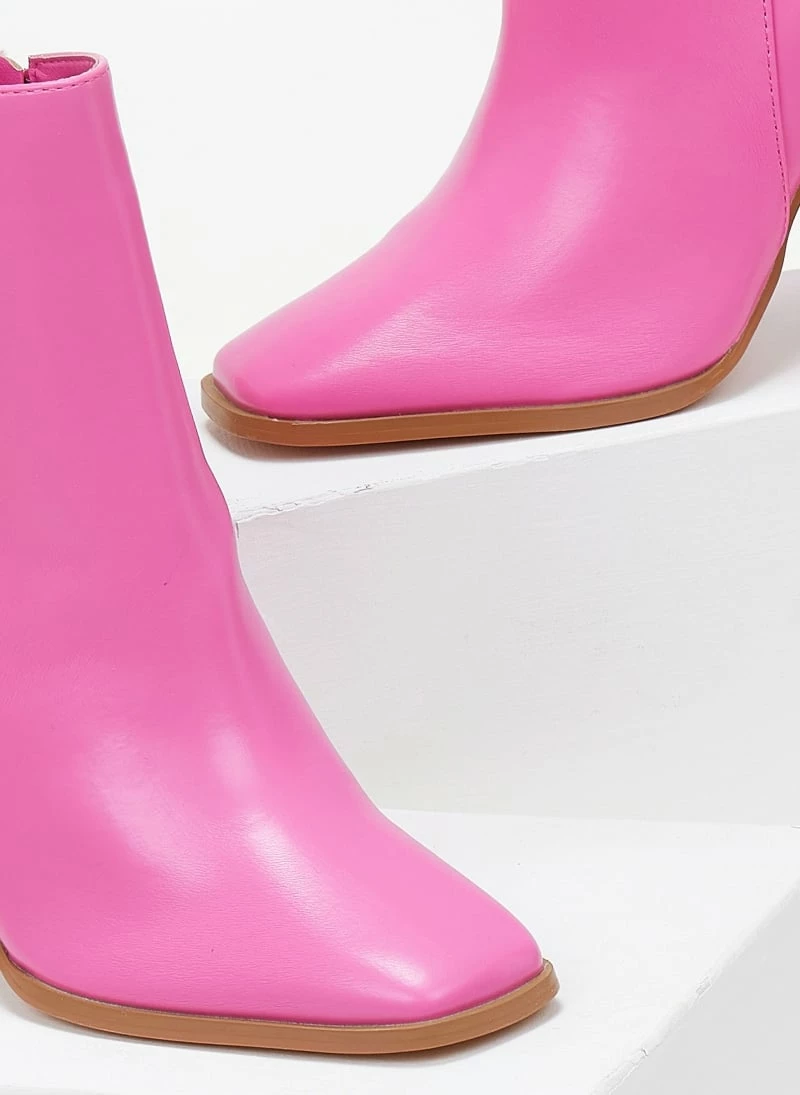 Νέος ❤️ The Fashion Project Μποτάκια καρέ με εξωτερική ραφή - Φούξια ❤️ 7 Νέος ❤️ The Fashion Project Μποτάκια καρέ με εξωτερική ραφή - Φούξια ❤️ - Image 5