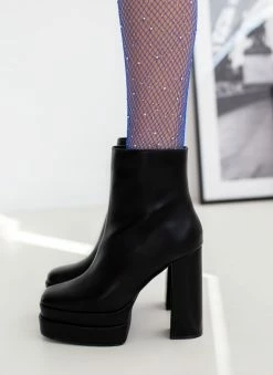 Καλύτερες κριτικές για 🔔 The Fashion Project Μποτάκια καρέ με ψηλή φιάπα - Μαύρο 🌟 -Μποτάκια Κατάστημα mpotakia kare me psili fiapa 108841 bn5t