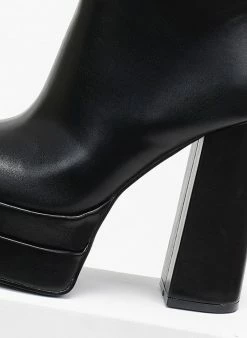 Καλύτερες κριτικές για 🔔 The Fashion Project Μποτάκια καρέ με ψηλή φιάπα - Μαύρο 🌟 -Μποτάκια Κατάστημα mpotakia kare me psili fiapa 108841 n0li