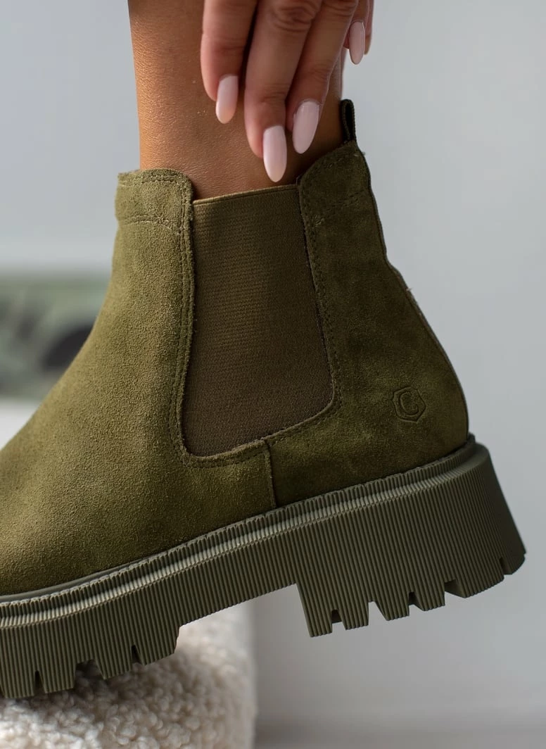Flash Sale 🌟 Μποτάκια αστραγάλου Chelsea καστόρινα CARMELA 160116 - Χακί ❤️ 3 Flash Sale 🌟 Μποτάκια αστραγάλου Chelsea καστόρινα CARMELA 160116 - Χακί ❤️