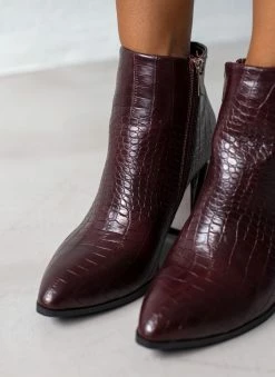 Best Pirce ⌛ Xti Footwear Μποτάκια αστραγάλου κροκό Xti 140411 - Μπορντό 😍 -Μποτάκια Κατάστημα mpotakia kroko me fardu takouni kampana xti 140411 106386 3wyy