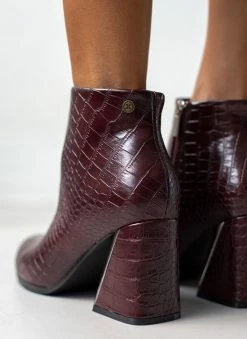Best Pirce ⌛ Xti Footwear Μποτάκια αστραγάλου κροκό Xti 140411 - Μπορντό 😍 -Μποτάκια Κατάστημα mpotakia kroko me fardu takouni kampana xti 140411 106386 5kk9