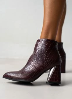 Best Pirce ⌛ Xti Footwear Μποτάκια αστραγάλου κροκό Xti 140411 - Μπορντό 😍