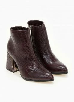 Best Pirce ⌛ Xti Footwear Μποτάκια αστραγάλου κροκό Xti 140411 - Μπορντό 😍 -Μποτάκια Κατάστημα mpotakia kroko me fardu takouni kampana xti 140411 106386 sws9