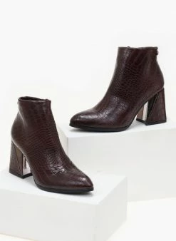 Best Pirce ⌛ Xti Footwear Μποτάκια αστραγάλου κροκό Xti 140411 - Μπορντό 😍 -Μποτάκια Κατάστημα mpotakia kroko me fardu takouni kampana xti 140411 106386 w6xa