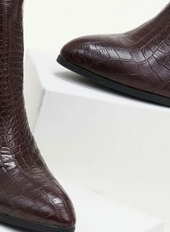 Best Pirce ⌛ Xti Footwear Μποτάκια αστραγάλου κροκό Xti 140411 - Μπορντό 😍 -Μποτάκια Κατάστημα mpotakia kroko me fardu takouni kampana xti 140411 106386 wd9e