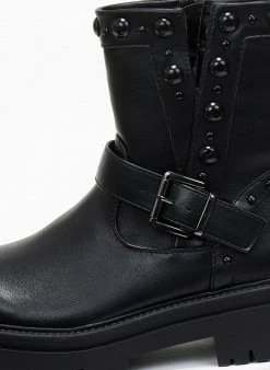 Προώθηση 🧨 The Fashion Project Μποτάκια Biker τρουκς - Μαύρο 👏 -Μποτάκια Κατάστημα mpotakia me anoigma kai trouks 107948 u4jz