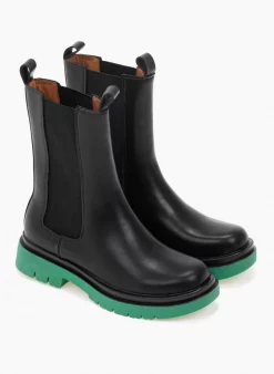 Τοπ 10 🤩 The Fashion Project Μποτάκια Chelsea με διχρωμία - Μαύρο 🥰 -Μποτάκια Κατάστημα mpotakia me dixrwmia 97490 274