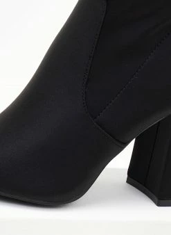 Πολύ καλή προσφορά ⌛ The Fashion Project Μποτάκια κάλτσα με φερμουάρ - Μαύρο 🧨 -Μποτάκια Κατάστημα mpotakia me elastiki gampa 105584 nr8d