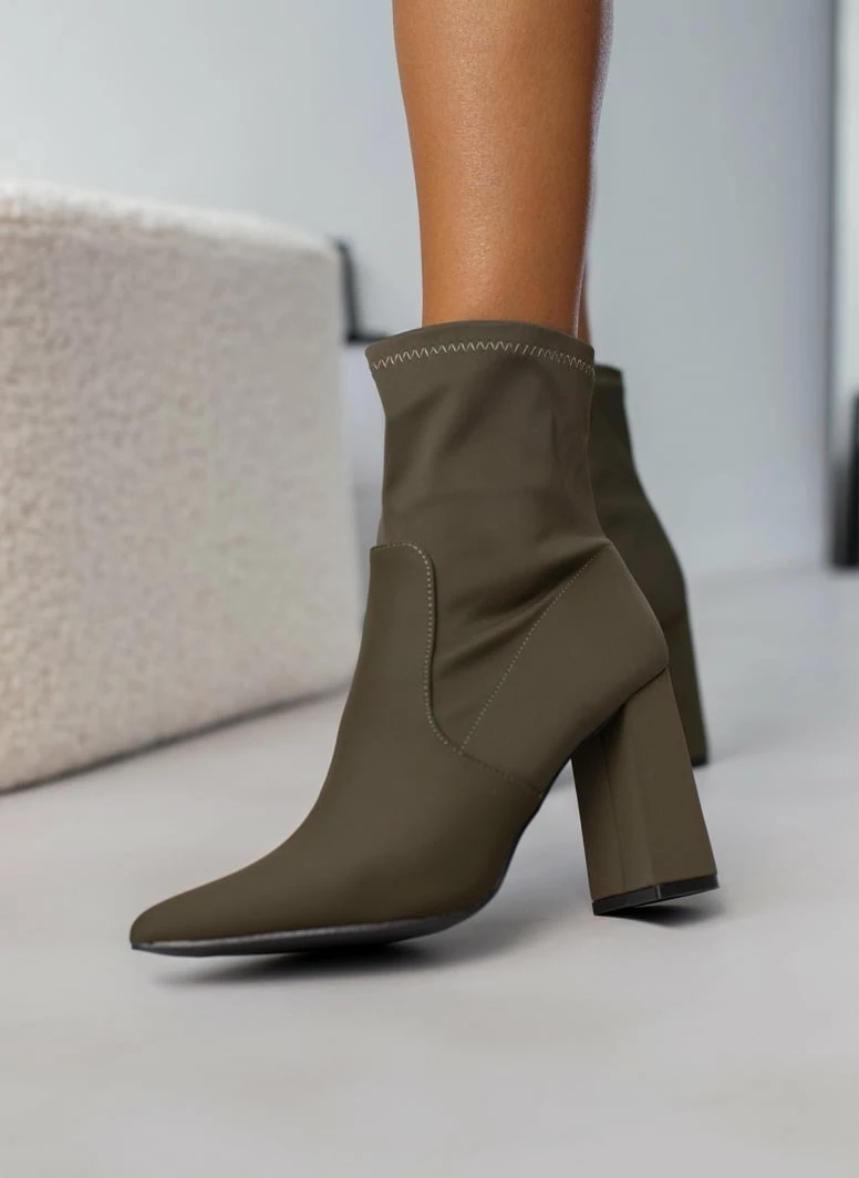 Αγορά 👍 The Fashion Project Μποτάκια κάλτσα με φερμουάρ - Χακί 👏 3 Αγορά 👍 The Fashion Project Μποτάκια κάλτσα με φερμουάρ - Χακί 👏