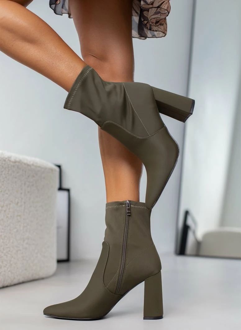 Αγορά 👍 The Fashion Project Μποτάκια κάλτσα με φερμουάρ - Χακί 👏 6 Αγορά 👍 The Fashion Project Μποτάκια κάλτσα με φερμουάρ - Χακί 👏 - Image 4