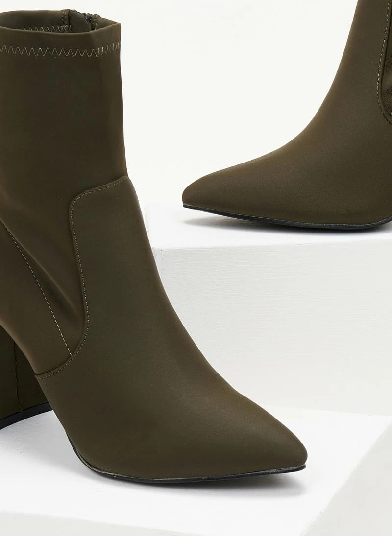 Αγορά 👍 The Fashion Project Μποτάκια κάλτσα με φερμουάρ - Χακί 👏 5 Αγορά 👍 The Fashion Project Μποτάκια κάλτσα με φερμουάρ - Χακί 👏 - Image 3