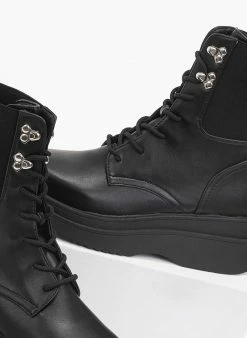 Εκπτωση 😍 The Fashion Project Μποτάκια αδιάβροχα με ελαστικό τμήμα - Μαύρο 🎉 -Μποτάκια Κατάστημα mpotakia me elastiko tmima 96608 3wa6