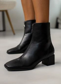 Νέος 🥰 The Fashion Project Μποτάκια με φερμουάρ στο κουτεπιέ - Μαύρο 👏 -Μποτάκια Κατάστημα mpotakia me fermouar sto koutepie 106088 3k1t