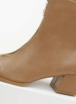 Best Pirce 👏 The Fashion Project Μποτάκια με φερμουάρ στο κουτεπιέ - Πούρο 🛒 -Μποτάκια Κατάστημα mpotakia me fermouar sto koutepie 106089 fdwm